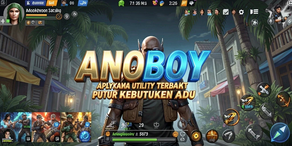 Screenshot utama ANOBOY menampilkan tampilan antarmuka yang intuitif dan fitur aplikasi.