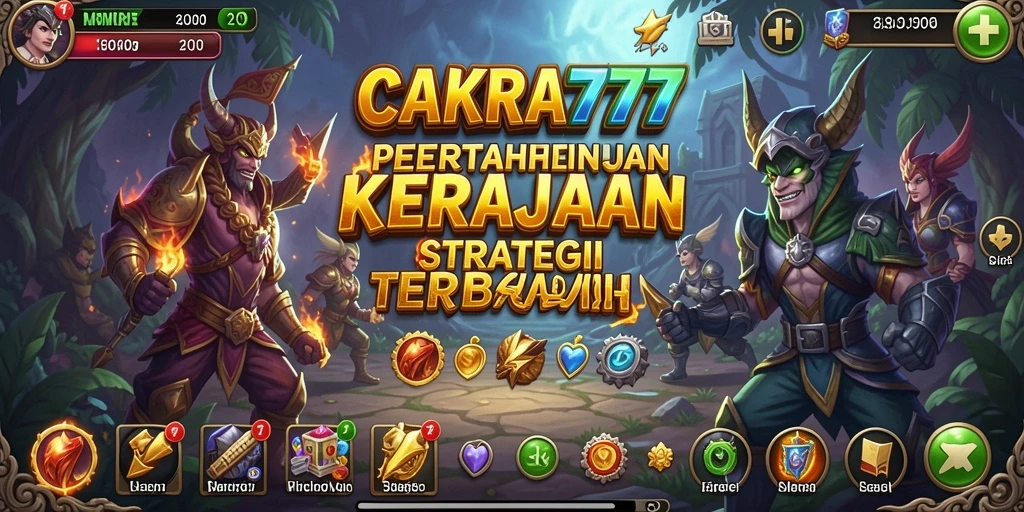 Tangkapan layar gameplay CAKRA777 menampilkan aksi Tower Defense yang intens.