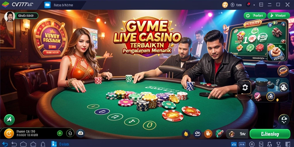 Tampilan gameplay Live Casino yang menarik dan interaktif dari CV777.