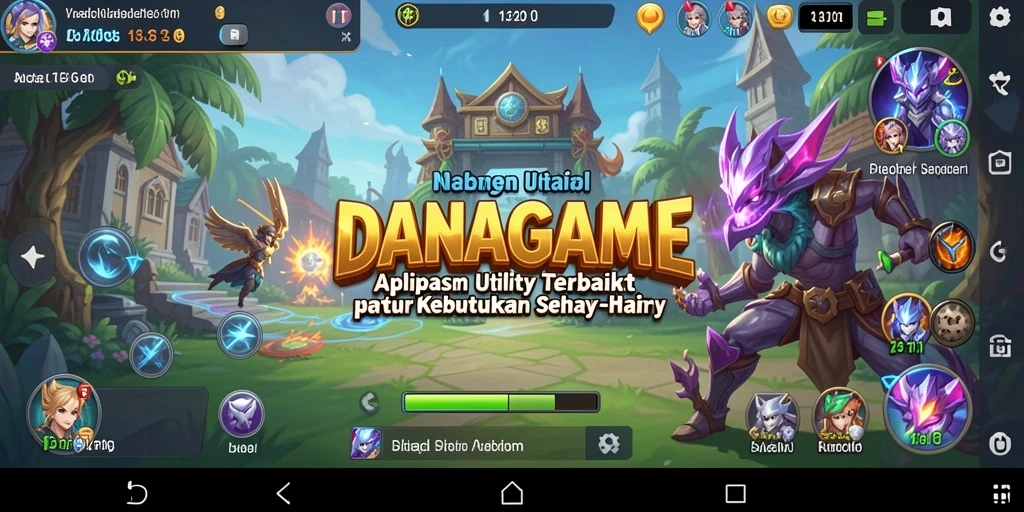 Tampilan antarmuka aplikasi Utility DANAGAME yang intuitif dan menarik.