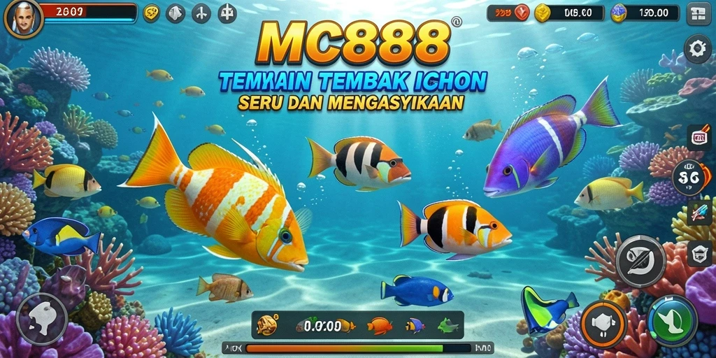 Tangkapan layar gameplay menyenangkan dari MC888 Tembak Ikan.