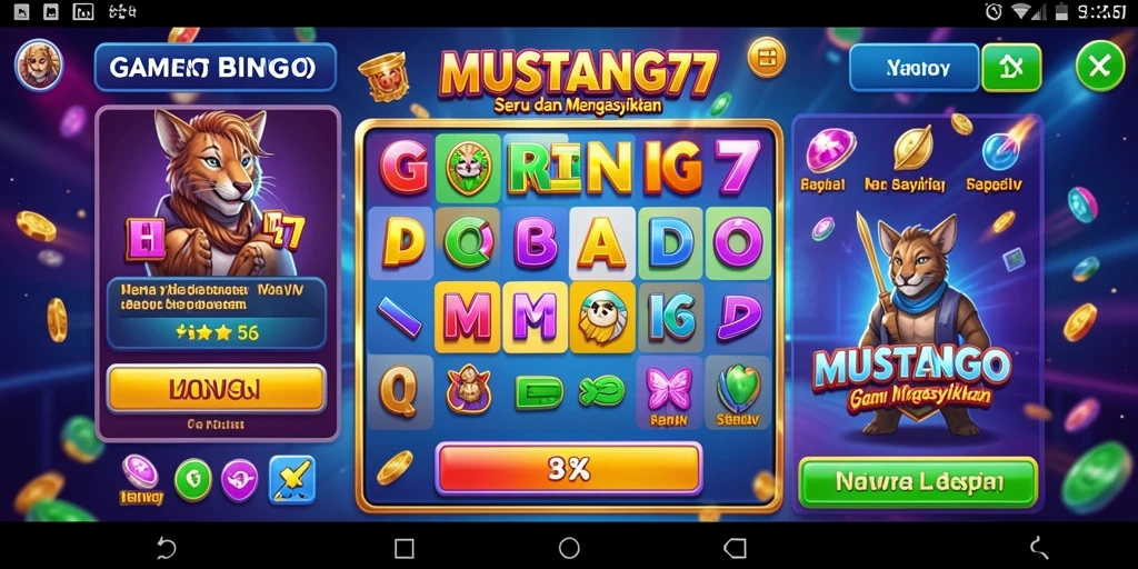 Tampilan menarik dari gameplay Bingo di MUSTANG77.
