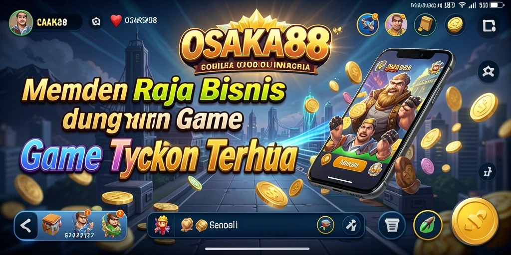 Tampilan gameplay OSAKA88 menunjukkan keseruan membangun kerajaan bisnis.