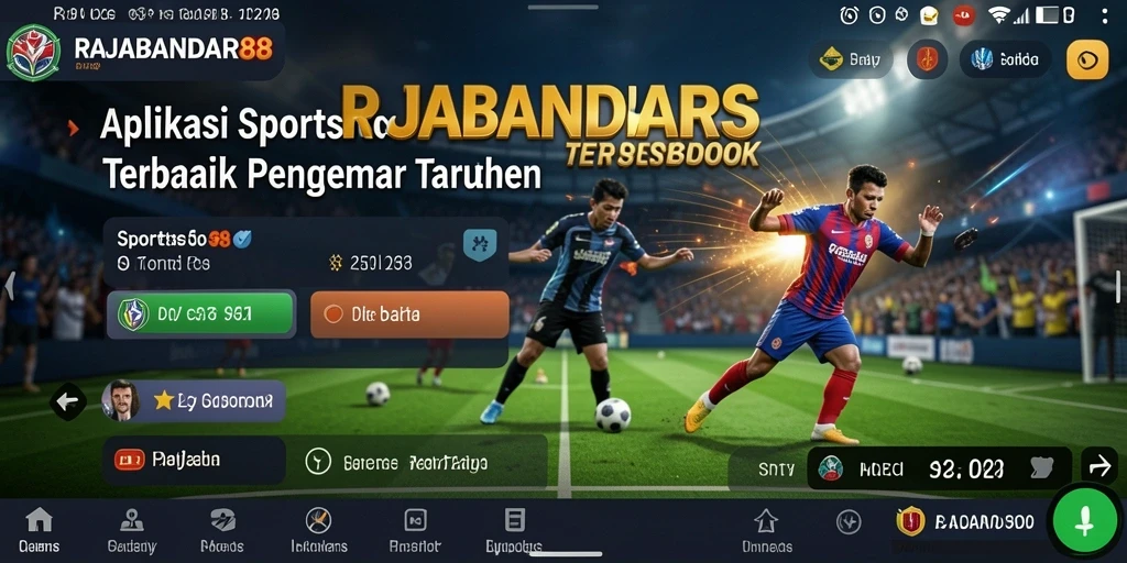 Tampilan gameplay Sportsbook yang menarik dan interaktif di RAJABANDAR88.