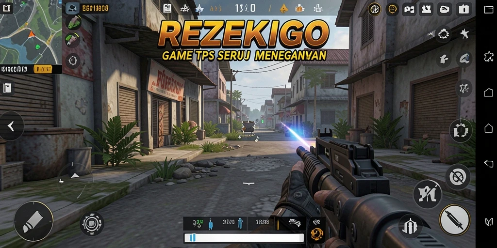 Screenshot menunjukkan aksi seru dalam game TPS REZEKIGO.