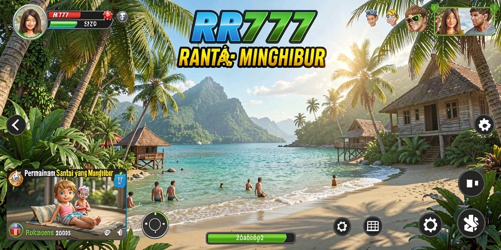 Tampilan menarik gameplay RR777 yang penuh warna.