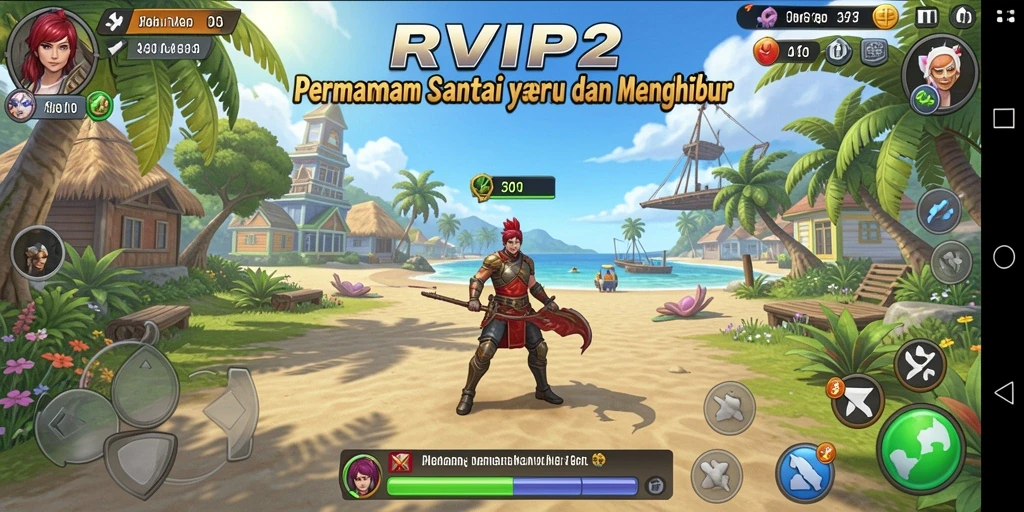 Screenshot utama RVIP2 menampilkan aksi gameplay santai yang mengasyikkan.