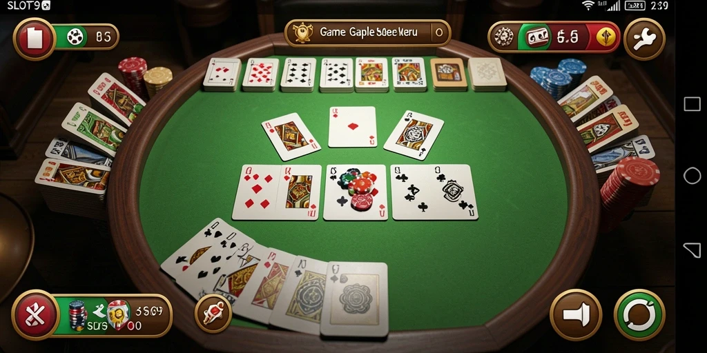 Tampilan gameplay SLOT39 yang menarik dan seru saat bermain Gaple.