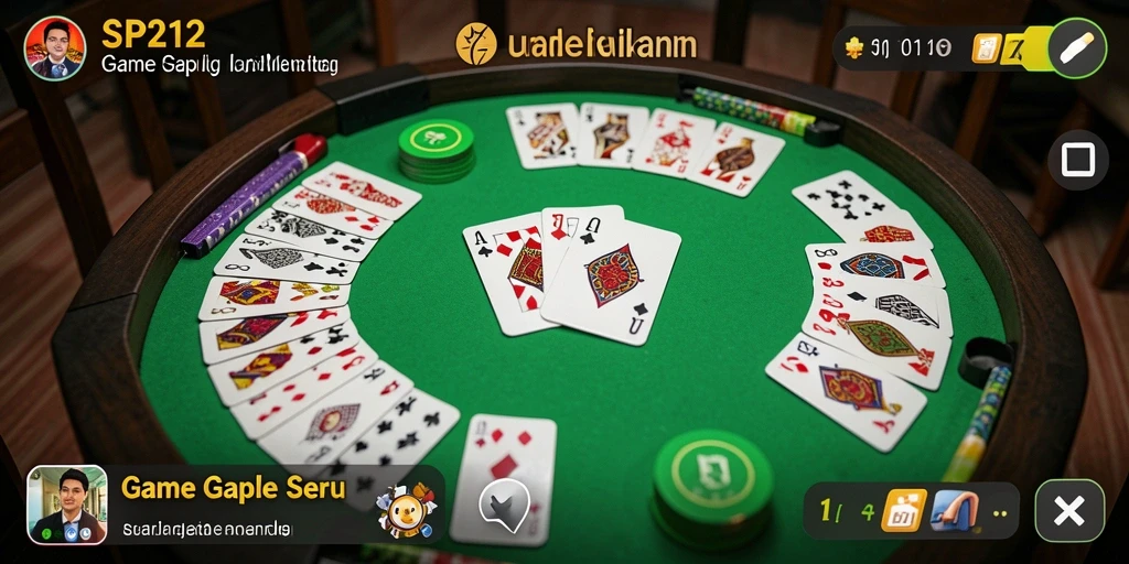 Tampilan gameplay menarik dari SP212 yang menyajikan Gaple.
